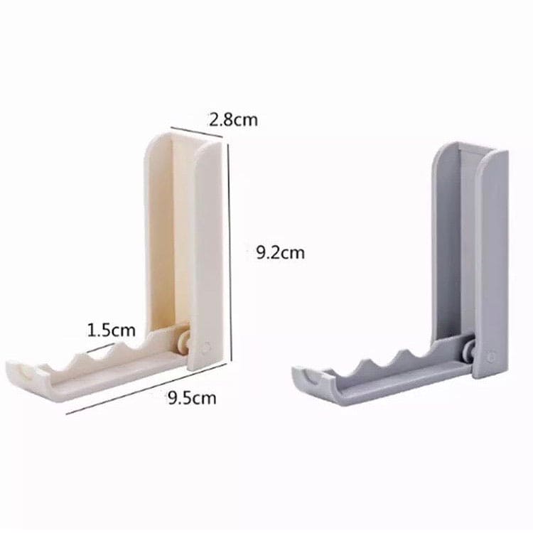 Creative Foldable Clothes Hanger, Self Adhesive Door Back Hanger, Space Saving Plastic Clothes Holder Creative Foldable Clothes Hanger, Self Adhesive Door Back Hanger, Space Saving Plastic Clothes Holder
